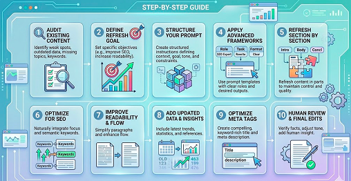 Step-by-Step Guide to Using LLM Prompt Engineering for Content Refreshes