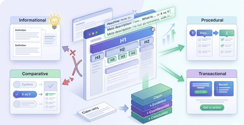 Restructure the Argument: Realigning Sentence Patterns to Search Intent