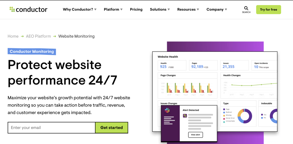 Conductor Website Monitoring
