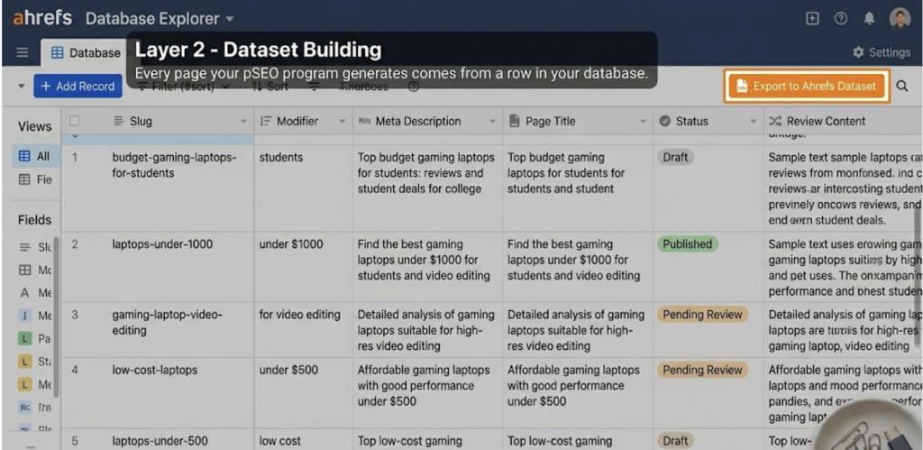 Layer 2 dataset building
